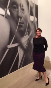Wearing the Charles James skirt at the Met Exhibit